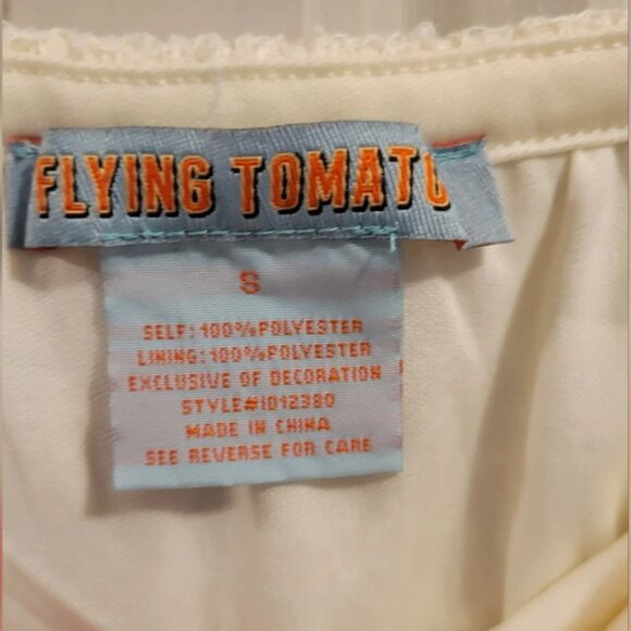 Flying Tomato Anthropologie Off White Crochet Knit Off The Shoulder Dress - Picture 3 of 4